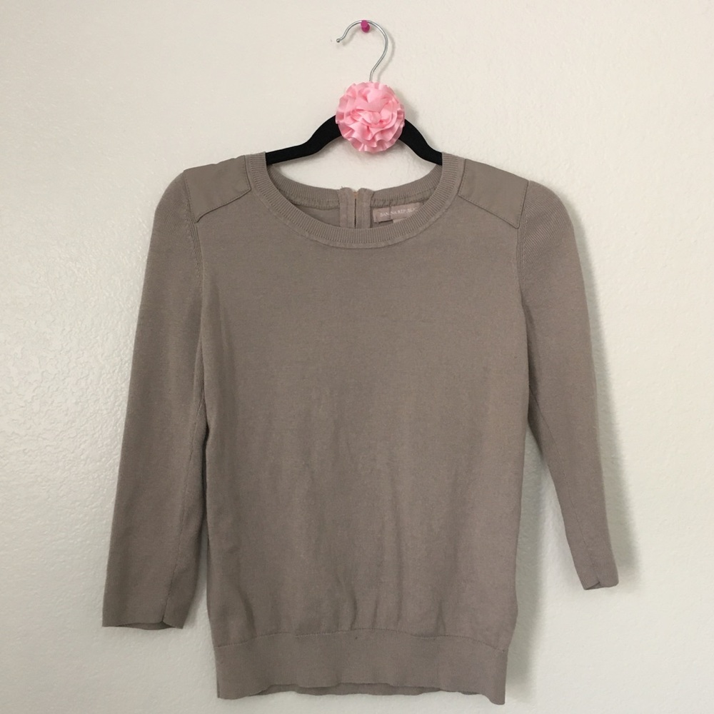 Banana Republic Petite M Tan Long Sleeve Top